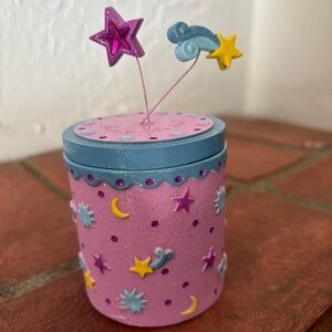 VINTAGE | Y2K Claire's Pink and Blue Trinket Box 2004 | “Shoot for the Stars!”
